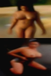 Unusual naked woman
